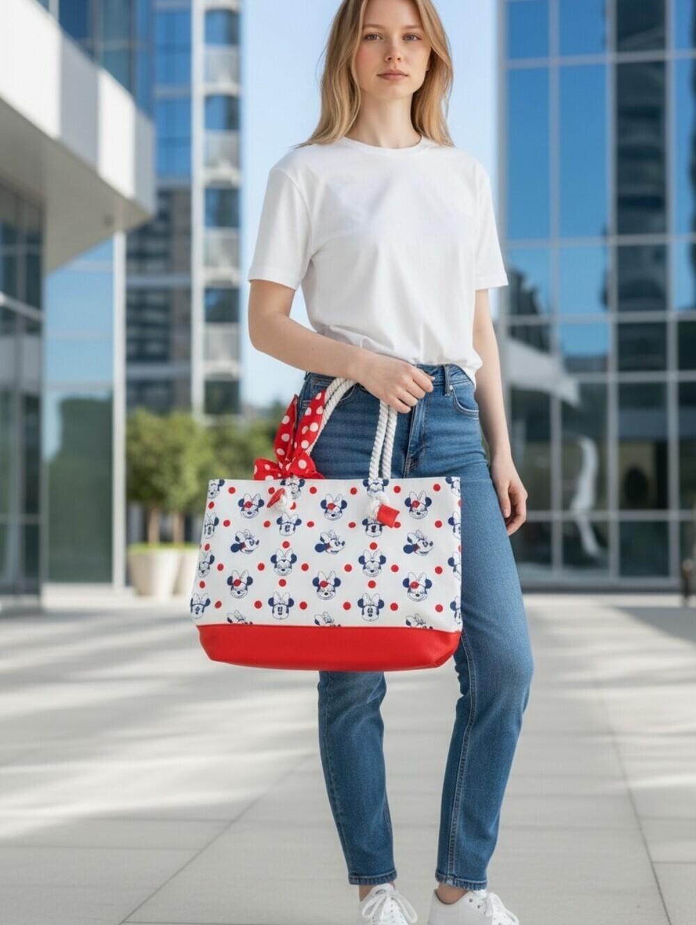 Disney Minnie Mouse Beach Resort Travel Bag Cartoon Character One Snap